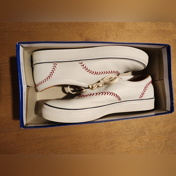 Vintage Baseball Keds Women's Champion Pennant Leather Sneaker - Picture 8 of 10